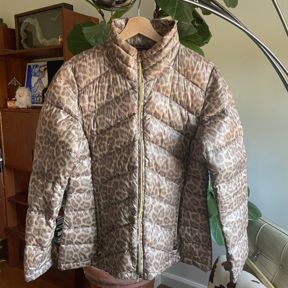 Calvin Klein Cheetah Leopard Puffer Jacket